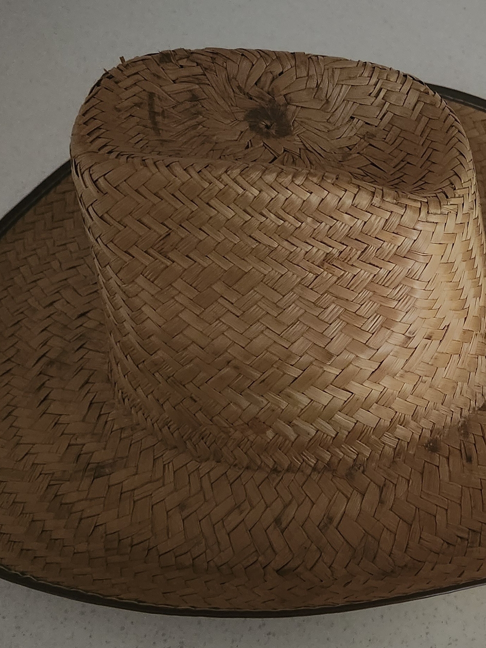Classic Straw Fedora Hat - Brown